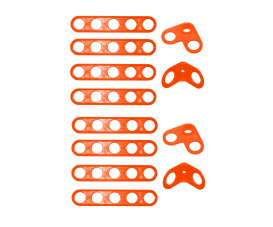 Sachet 8 Plaques + 4 Equerres Orange 166