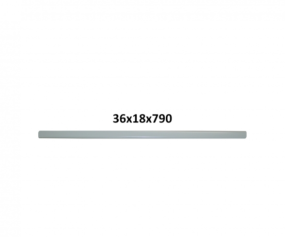 TUBE DROIT 36x18x0.7x790 GRIS