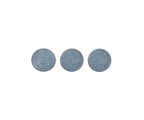 3 PCES DE MONNAIE GRIS 429 GRAPPE