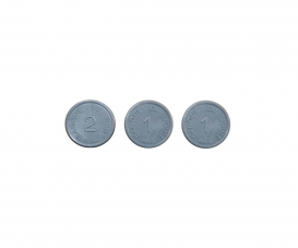 3 PCES DE MONNAIE GRIS 429 GRAPPE