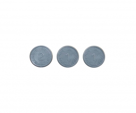 3 PCES DE MONNAIE GRIS 429 GRAPPE 3 PCES DE MONNAIE GRIS 429 GRAPPE