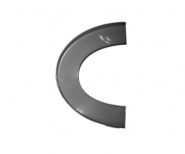 RAMPE COURBE 180° GRIS 431