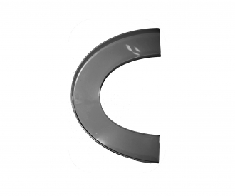 RAMPE COURBE 180° GRIS 431