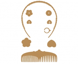 ACCESSOIRE COIFFEUSE OR JAUNE ACCESSOIRE COIFFEUSE OR JAUNE