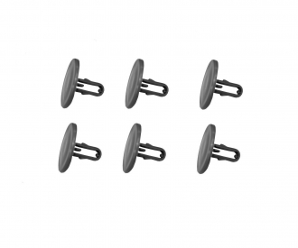 CLIP FAITAGE X 6 GRIS 404
