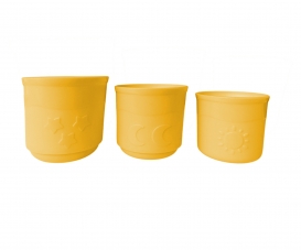 Ens.3 Gobelets PM Recycl? Jaune 1235