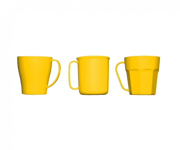 MUG ASSORTIS X 3 JAUNE 1235 GRAPPE
