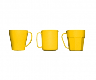 MUG ASSORTIS X 3 JAUNE 1235 GRAPPE