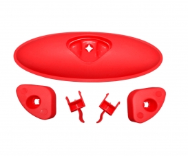 ENS.EMBOUT PIEDS+CLIPS ROUGE 185