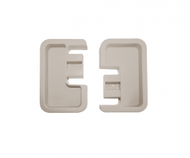 2 ETAGERES FRONTON GRIS METALLISE 2 ETAGERES FRONTON GRIS METALLISE