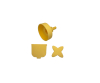 Poignée+Couv+Doseur Jaune 1345