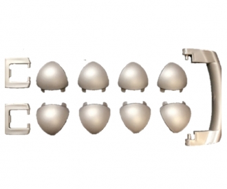 Poign?e + Verrou + Coins Gris Metallise