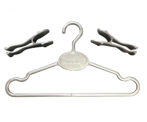 Cintre + 2 Pinces A Linge Gris 877