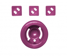 3 BOUTONS + VERROU PIEDS VIOLET 689 3 BOUTONS + VERROU PIEDS VIOLET 689