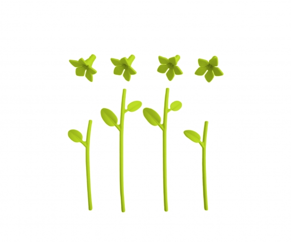 4 TIGES + 4 PEDONCULES VERT 382