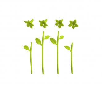 4 TIGES + 4 PEDONCULES VERT 382