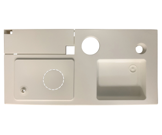 Plateau Avec Evier Recycl? Blanc Cr?me