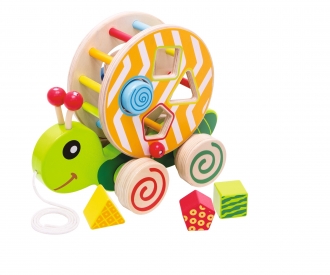 Shape Sorting Fun Pull Along Shape Turtle Educational Baby Toy 