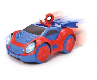 Voiture Télécommandée Spidey Crawler 17 Cm - Avec Figurine Spider-Man Incluse - Télécommande 27 MHz - Pour Enfants Dès 3 Ans - Jada Marvel