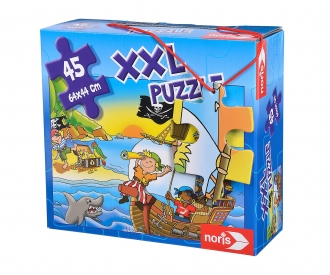 Noris XXL Puzzle Piraten in Sicht Kinderpuzzle Kinder Spielzeug 45 Teile 64x44cm 