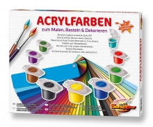 Acrylic paints for painting, handicraft and decoration work