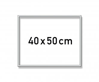 Aluminium frame 40 x 50 cm – mat silver