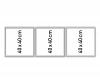 Aluminium frame Triptych 120 x 40 cm – mat silver Aluminium frame Triptych 120 x 40 cm – mat silver