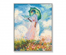 “Lady with a parasol” based on Claude Monet (1840-1926)