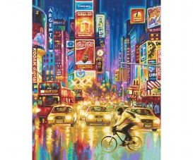 New York City - Times Square la nuit - peinture par numéros