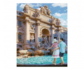 La fontaine de Trevi á Rome - peinture par numéros