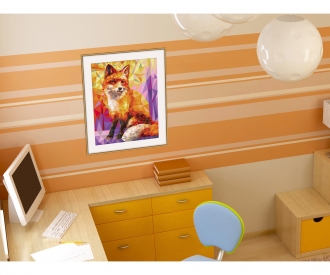 Fox - Polygon-Art - painting by numbers