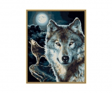 Loups - peinture par numéros