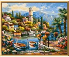At Lake Como - painting by numbers
