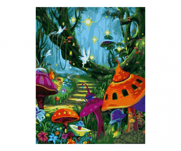 Enchanted mushrooms - painting by numbers Enchanted mushrooms - painting by numbers