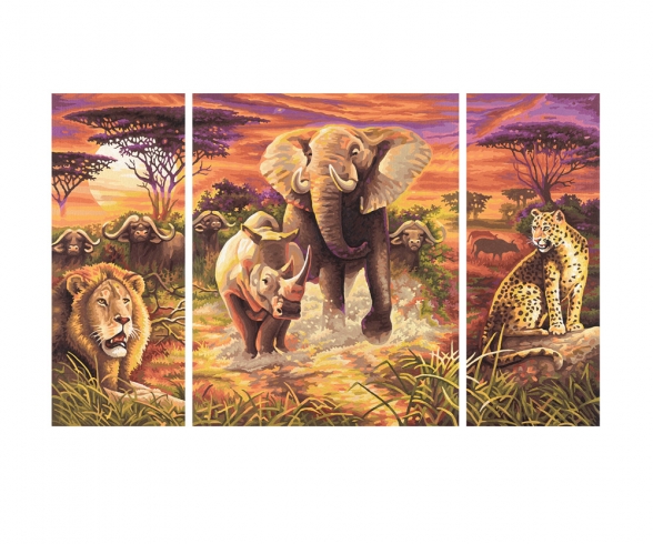 Afrique - Les Big Five - peinture par numéros