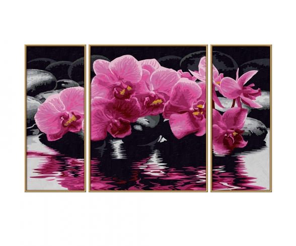 Schipper 609260603 Orchideen Triptychon Malen nach Zahlen 