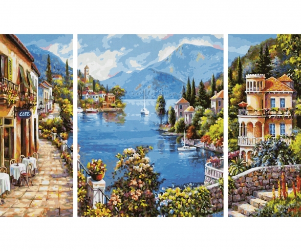 Lake Romantico - painting by numbers