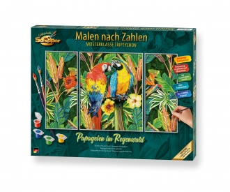 Perroquets des tropiques - peinture par numéros