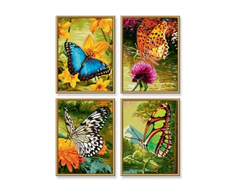 Malen nach Zahlen Monarch Schmetterling  NEU Größe 22 cm x 29 cm 