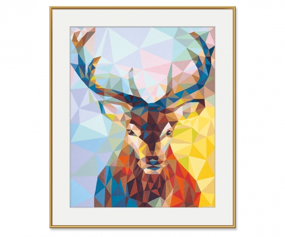 Stag - Polygon-Art - painting by numbers