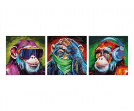 Die 3 Affen Malen nach Zahlen