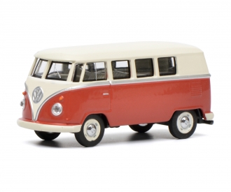 VW T1 bus, red/beige 1:64