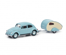 VW Beetle with caravan 1:64