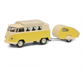 VW T1 Camper w.caravan 1:64