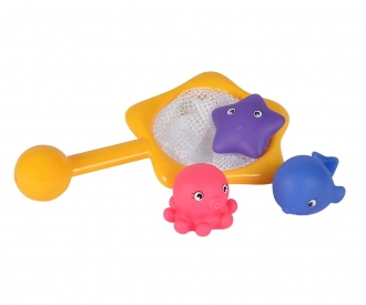 ABC Badetiere mit Netz, 3-sort.