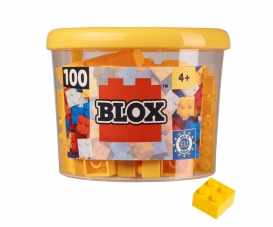 Blox - 100 4er Bausteine gelb - kompatibel mit bekannten Spielsteinen