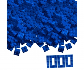 Blox - 1000 4er Bausteine blau - kompatibel mit bekannten Spielsteinen