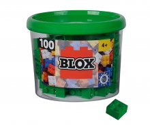 Blox - 100 4er Bausteine grün - kompatibel mit bekannten Spielsteinen