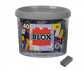 Blox - 40 8er Bausteine grau - kompatibel mit bekannten Spielsteinen