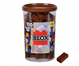 Blox 100 brown 8 pin Bricks in Box
